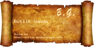 Botlik Gunda névjegykártya